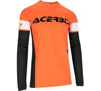 Acerbis MX J-Track Inc 2.0 Maglia da motocross, Arancione/Nero, Taglia M