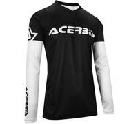 Acerbis MX J-Track Inc 2.0 Maglia da motocross, Bianco/nero, Taglia L