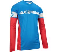 Acerbis MX J-Track Inc 2.0 Maglia da motocross, blu/rosso, Taglia L