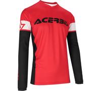 Acerbis MX J-Track Inc 2.0 Maglia da motocross, rosso/nero, Taglia L