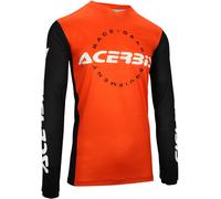 Acerbis MX J-Track Inc Maglia Motocross, nero-arancione, taglia L per maschi