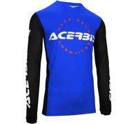 Acerbis MX J-Track Inc Maglia Motocross, nero-blu, taglia L per maschi