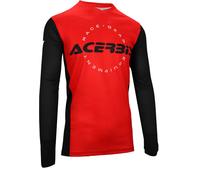 Acerbis MX J-Track Inc Maglia Motocross, nero-rosso, taglia XL per maschi