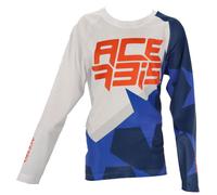 Acerbis MX J-Windy 1 Maglia Motocross Bambini, bianco-blu, taglia XL