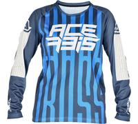 Acerbis MX J-Windy 5 Maglia Motocross Bambini, bianco-blu, taglia XS
