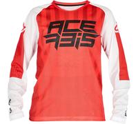 Acerbis MX J-Windy 5 Maglia Motocross Bambini, bianco-rosso, taglia XL
