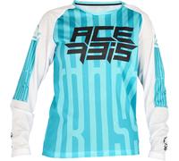 Acerbis MX J-Windy 5 Maglia Motocross Bambini, bianco-verde, taglia XS