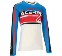 Acerbis MX Linear Lugo Maglia da motocross, bianco/blu, Taglia S