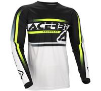 Acerbis MX Linear Lugo Maglia da motocross, nero-bianco, taglia L per maschi
