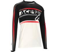 Acerbis MX Linear Lugo Maglia da motocross, nero-bianco, taglia XL per maschi