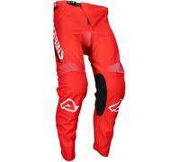Acerbis MX Linear Lugo Mono Pantaloni da motocross, bianco-rosso, taglia 30 per maschi