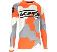 Acerbis MX Linear Sumbawa Maglia da motocross, Arancione/grigio, Taglia XL