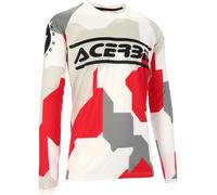 Acerbis MX Linear Sumbawa Maglia da motocross, bianco/grigio, Taglia M