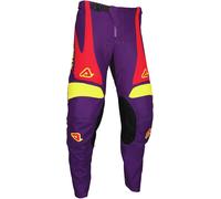 Acerbis MX-Track Askar Pantaloni da motocross, viola/giallo, Taglia 34