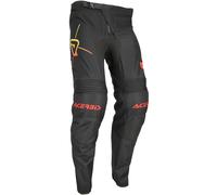Acerbis MX Track Inc Graphic Pantaloni da motocross, nero/arancione/giallo, Taglia 28