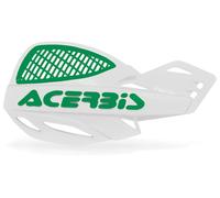 Acerbis MX Uniko Vented Protettori a mano, Bianco/Verde, Taglia unica