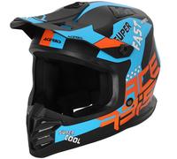 Acerbis Profile Casco da motocross per ragazzi, nero-arancione, taglia S