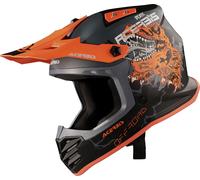 Acerbis Profile Junior, casco da motocross per bambini T50 male Nero/Arancione Fluo/Grigio