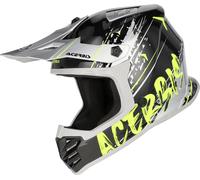 Acerbis Profile Junior, casco da motocross per bambini 56 male Nero/Giallo Fluo/Grigio Chiaro