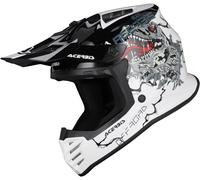 Acerbis Profile Rex Kids Casco da motocross, bianco/nero, Taglia Y/L (51/52)