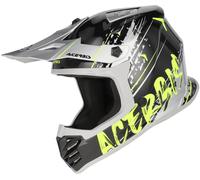 Acerbis Profile Scratch Casco da motocross giovanile, nero/giallo/argento, Taglia Y/S (47/48)