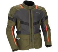 Acerbis Ramsey Vented Long Giacca tessile da motocicletta, Verde/Arancione, Taglia M
