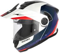 Acerbis Rider Logo Elmetto, bianco-rosso-blu, taglia XL per maschi
