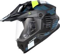 Acerbis Rider Junior, casco enduro bambini T52 male Nero/Blu/Giallo Fluo