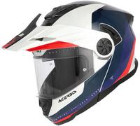 Acerbis Rider Logo Elmetto, bianco/blu/rosso, Taglia L (59/60)