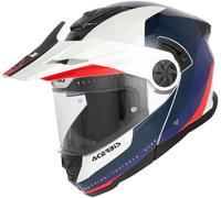 Acerbis Rider Logo Elmetto, bianco-rosso-blu, taglia XL per maschi