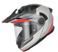 Acerbis Rider Logo Elmetto, Grigio/rosso chiaro, Taglia L (59/60)