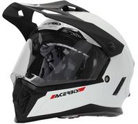 Acerbis Rider Solid Casco da motocross giovanile, Bianco, Taglia Y/M (49/50)