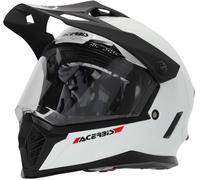 Acerbis Rider Solid Casco da motocross per ragazzi, bianco, taglia M