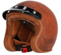 Acerbis Skodela, casco jet XS male Marrone Opaco