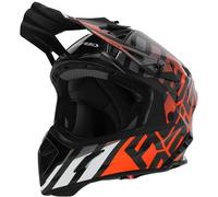 Acerbis Steel Carbon Casco da motocross, nero-arancione, taglia M per maschi