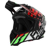 Acerbis Steel Carbon Casco da motocross, nero/verde/rosso, Taglia XS (53/54)