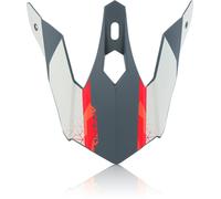 Acerbis Steel Kinder/Eclipse Picco del casco, grigio/rosso, Taglia unica