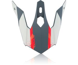 Acerbis Steel Kinder/Eclipse Picco del casco, grigio/rosso, Taglia unica