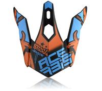 Acerbis Steel Kinder/Eclipse Picco del casco, nero/rosso/blu, Taglia unica
