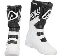 Acerbis Stivali X-Team Nuovo Modello Motocross Supermoto Enduro tutte le dimensioni 39-47 Stivali Scarpe, bianco nero, 45 EU
