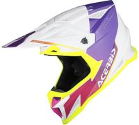 Acerbis T711 Casco da motocross, bianco-porpora, taglia XS per maschi