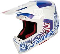 Acerbis Whoops Graphic Casco da motocross, bianco-rosso-blu, taglia L per maschi