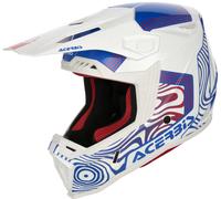 Acerbis Whoops Graphic Casco da motocross, bianco/blu/rosso, Taglia M (57/58)