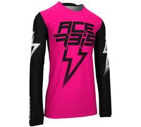 Acerbis X-Flex Blizzard Maglia Motocross, nero/rosa, Taglia XXL