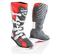 Acerbis X-Race Stivali motocross, grigio/rosso, Taglia 42