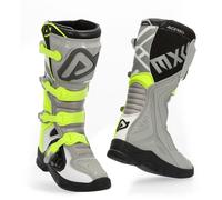 Acerbis Stivali X-Team S23 Motocross Grigio/Giallo Fluo Uomo Taglia 43