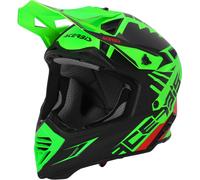 Acerbis X-Track, casco da motocross XS male Opaco Verde Fluo/Nero/Rosso