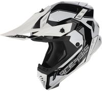 Acerbis X-Track 2024 Casco da motocross, Bianco/nero, Taglia S (55/56)