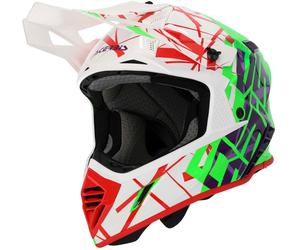 Acerbis X-Track S24, casco a croce XXL male Bianco/Verde Fluo/Rosso