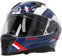 Acerbis X-Way Graphic Casco, bianco/blu/rosso, Taglia S (55/56)